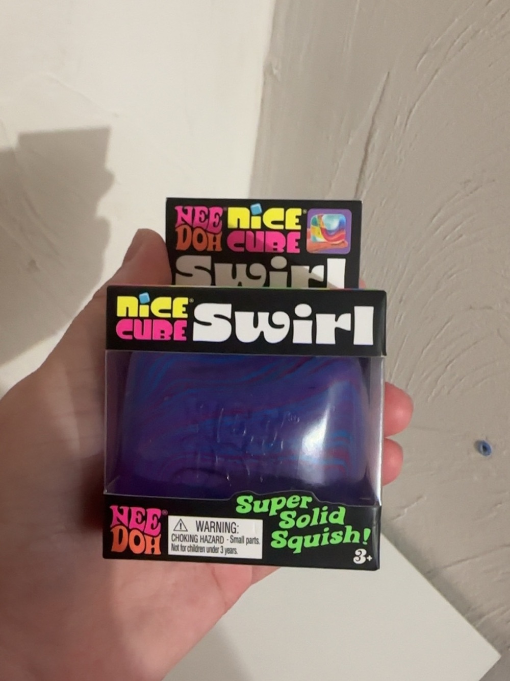 NeeDoh Nice Cube Swirl Purple Kids Squishy Toy